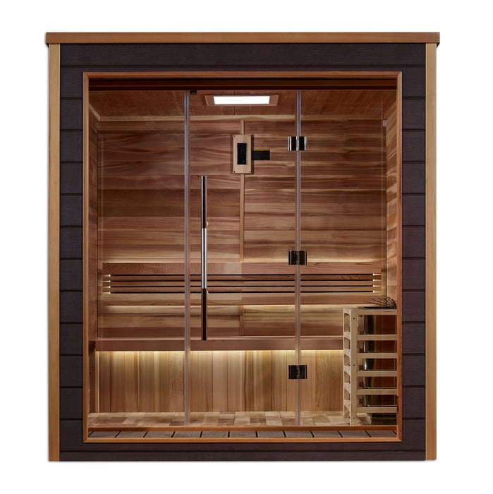 Golden Designs "Drammen" 3 Person Indoor/Outdoor Traditional Sauna