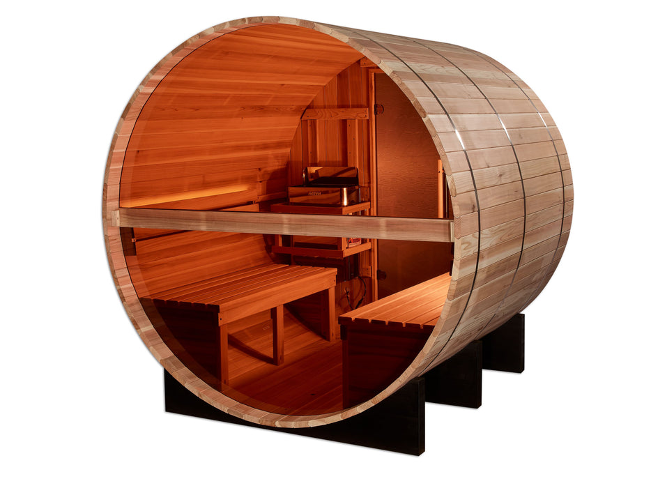 Golden Designs "Zurich" 4 Person Barrel Traditional Sauna