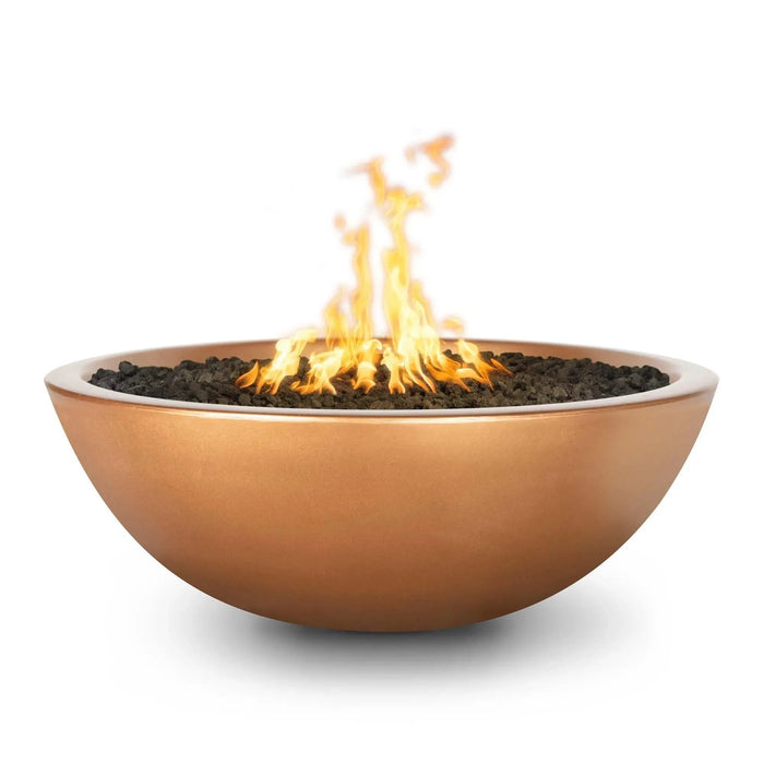 The Outdoor Plus Sedona Round Concrete Fire Pit - Narrow Ledge