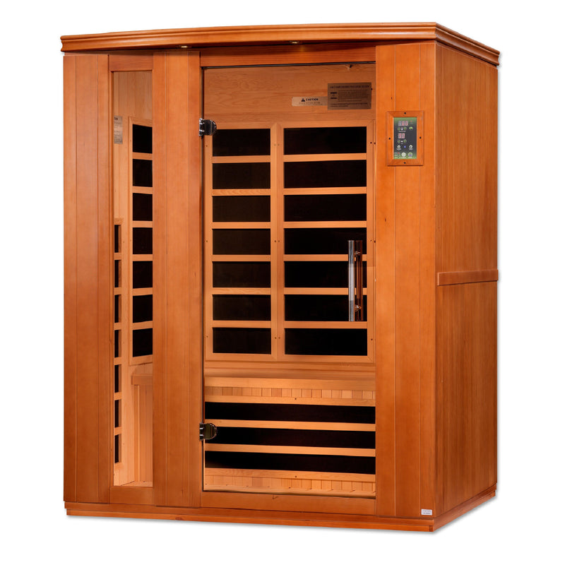 Golden Designs "Lugano Elite Edition" Dynamic Indoor 3 person Infrared Sauna (DYN-6336-02 Elite)