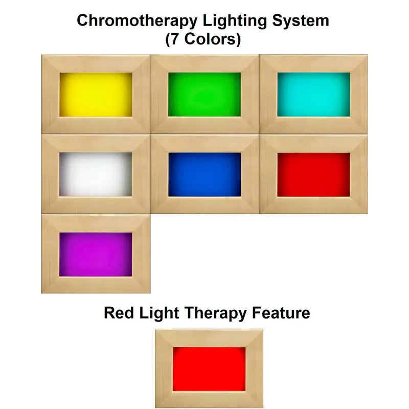 golden designs gdi-8035-03 3 person infrared sauna exterior front view

interior canadian hemlock bench and salt bar golden designs 3 person infrared sauna

infrared heating panels inside golden designs gdi-8035-03 near zero emf

chromotherapy lighting and tempered glass door golden designs 3 person infrared sauna with salt bar