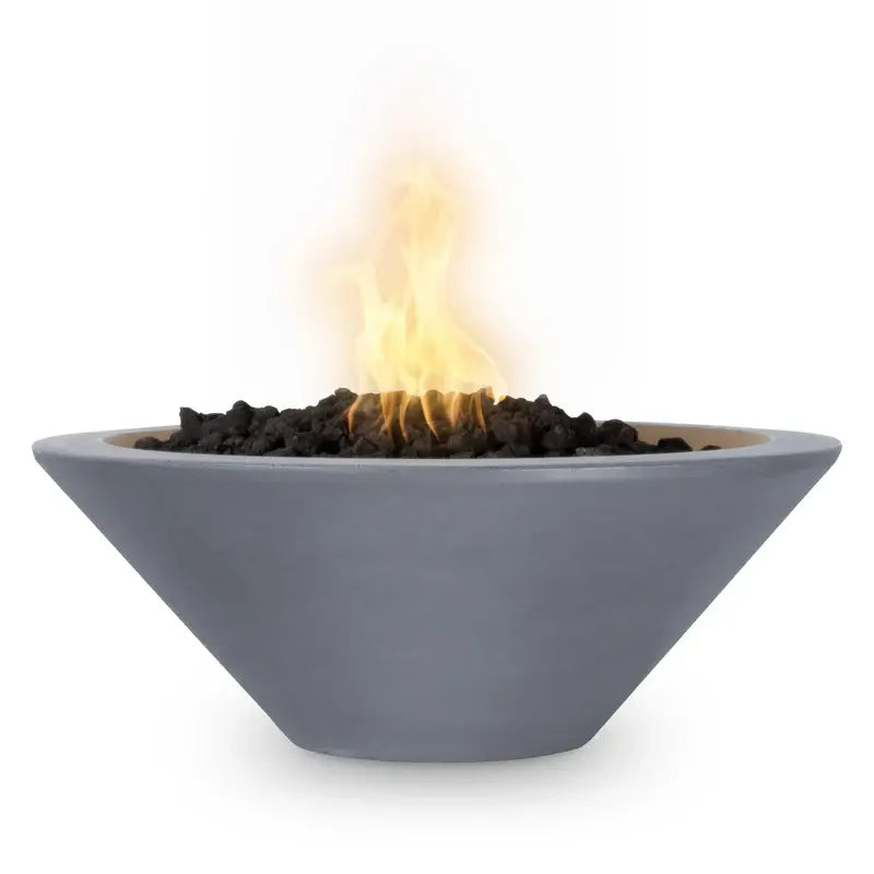 The Outdoor Plus 48” Cazo Round Concrete Fire Bowl outdoor fire feature

48 inch Cazo round concrete fire bowl with active flame

Close-up of concrete texture on The Outdoor Plus Cazo fire bowl

Outdoor patio with The Outdoor Plus 48 Cazo round concrete fire bowl