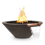 the outdoor plus cazo fire and water bowl exterior view

the outdoor plus cazo hammered copper fire water bowl patio setup

the outdoor plus cazo fire and water feature lit at night with flame and water

the outdoor plus cazo copper fire and water bowl stainless steel burner close up