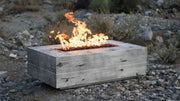 The Outdoor Plus Coronado Fire Pit in GFRC Wood Grain finish

Coronado wood grain concrete fire pit with active flame

Close-up of GFRC wood grain texture on Coronado fire pit

Outdoor Plus Coronado rectangular fire pit in modern patio setting