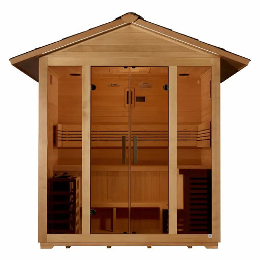 golden designs vorarlberg 5 person outdoor traditional sauna front view

interior canadian hemlock wood golden designs vorarlberg 5 person sauna seating five

8kW traditional stove golden designs vorarlberg 5 person outdoor sauna dimensions

bronze privacy glass door golden designs vorarlberg 5 person outdoor sauna exterior detail