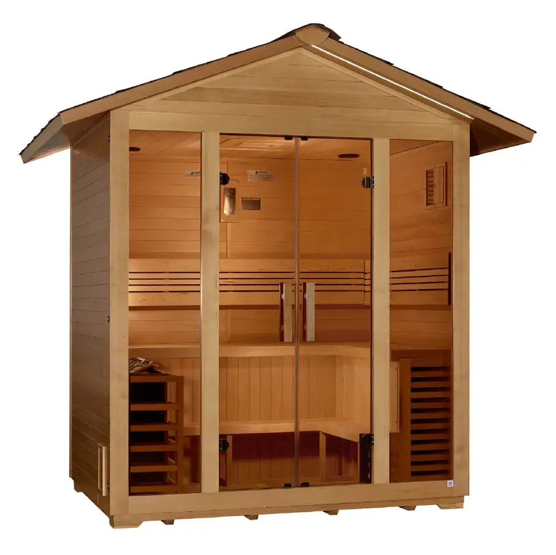 golden designs vorarlberg 5 person outdoor traditional sauna front view

interior canadian hemlock wood golden designs vorarlberg 5 person sauna seating five

8kW traditional stove golden designs vorarlberg 5 person outdoor sauna dimensions

bronze privacy glass door golden designs vorarlberg 5 person outdoor sauna exterior detail