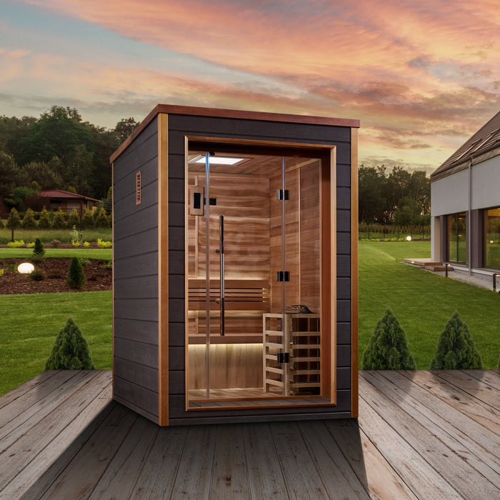 Golden Designs "Narvik" 2 Person Indoor/Outdoor Traditional Sauna