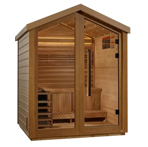 golden designs savonlinna 3 person outdoor traditional sauna front view

interior canadian red cedar golden designs savonlinna sauna seating three

8kw traditional stove golden designs savonlinna 3 person outdoor sauna electrical 240v 40amp

galaxy star color-therapy ceiling lighting golden designs savonlinna sauna exterior detail