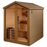 golden designs loviisa 3 person hybrid outdoor sauna front view

interior canadian red cedar golden designs loviisa hybrid sauna seating three

infrared panels and traditional stove golden designs loviisa sauna

galaxy star ceiling lighting golden designs loviisa outdoor hybrid sauna