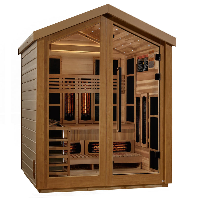Golden Designs "Visby" 3 Person Full Spectrum PureTech™ Hybrid Indoor/Outdoor Sauna