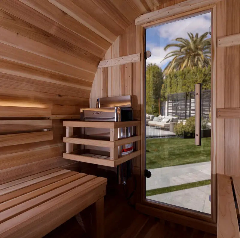 Golden Designs Arosa Barrel Sauna - Thumbnail 5