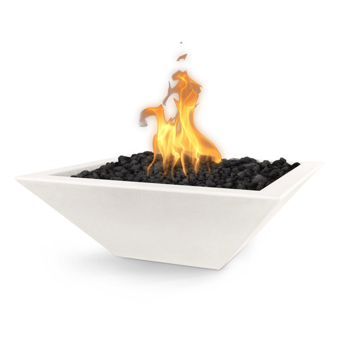 The Outdoor Plus 30" Maya Square Concrete Fire Bowl