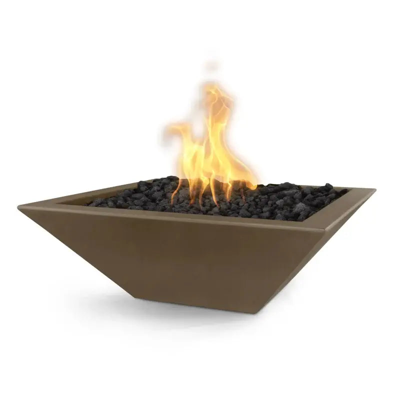 The Outdoor Plus 30” Maya Square Concrete Fire Bowl outdoor fire feature

30 inch Maya square concrete fire bowl with active flame

Close-up of concrete texture on The Outdoor Plus Maya fire bowl

Outdoor patio with The Outdoor Plus 30 Maya square concrete fire bowl