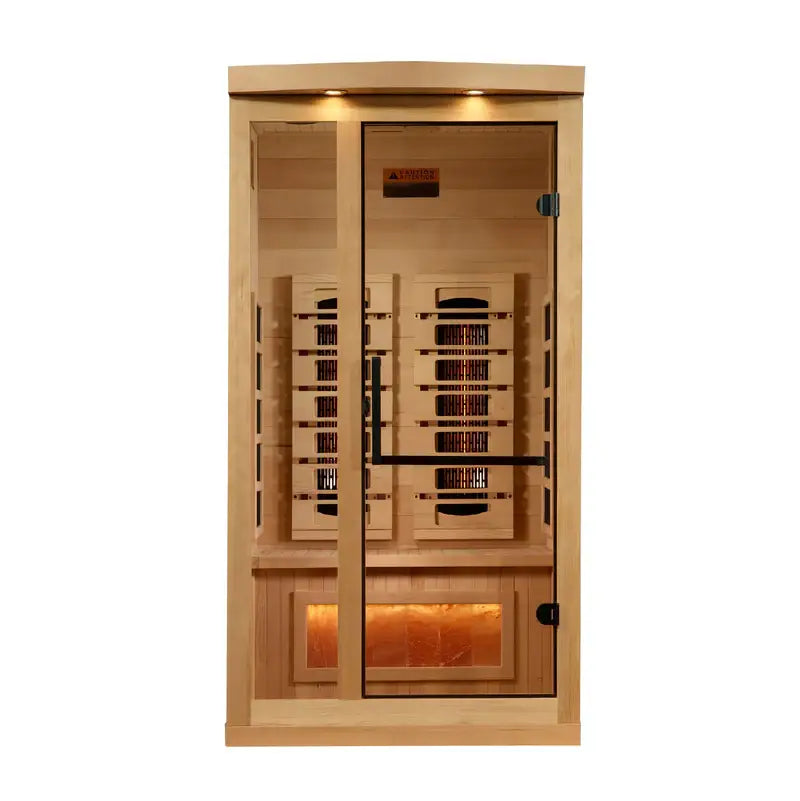 golden designs reserve edition gdi-8010-03 single person full spectrum sauna

interior canadian hemlock golden designs reserve edition infrared sauna with salt bar

infrared heating panels golden designs gdi-8010-03 near zero emf

himalayan salt bar under bench golden designs reserve edition sauna