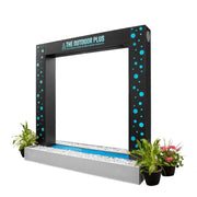 the outdoor plus paradise falls water curtain metal powder coat exterior view

the outdoor plus paradise falls outdoor water curtain patio feature

the outdoor plus paradise falls water curtain wall moving water detail

the outdoor plus paradise falls powder coat garden water feature close-up