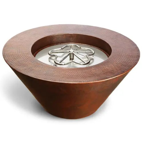 hpc fire mesa copper fire bowl exterior view

hpc fire mesa hammered copper bowl fire pit lit at night

hpc fire mesa patio fire bowl flame close-up

hpc fire mesa copper fire bowl stainless steel burner interior