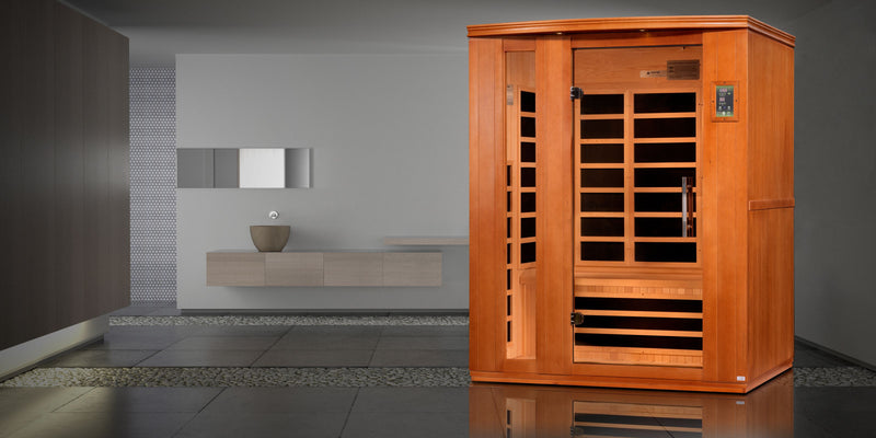 Golden Designs "Lugano Elite Edition" Dynamic Indoor 3 person Infrared Sauna (DYN-6336-02 Elite)