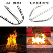 hpc fire phoenix copper fire bowl 47x25 exterior view

hpc fire phoenix hammered copper rectangular fire bowl flame at night

hpc fire phoenix fire bowl patio setup 30 inch h-burner close-up

hpc fire phoenix copper fire bowl stainless steel burner interior detail