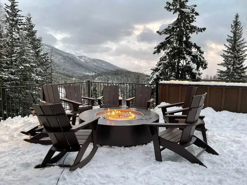 The Outdoor Plus Unity Round Fire Pit in powder-coated steel finish

Unity Round Fire Pit outdoor centerpiece with active flame

Close-up of powder-coated steel texture on Unity fire pit

Outdoor Plus Unity round fire pit on patio setting