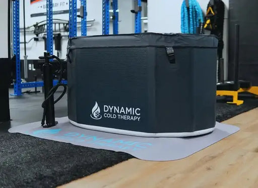 golden designs dynamic cold therapy inflatable oval cold plunge tub exterior view

interior of inflatable cold plunge tub water therapy oval shaped 52 inch

quick-action manual pump and carry bag for golden designs cold plunge tub

inflatable cold plunge tub cover with child safety latches golden designs