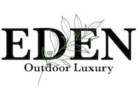 Eden Outdoor Luxury logo with black text on a white background