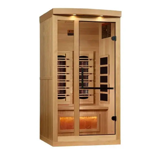 golden designs reserve edition gdi-8010-03 single person full spectrum sauna

interior canadian hemlock golden designs reserve edition infrared sauna with salt bar

infrared heating panels golden designs gdi-8010-03 near zero emf

himalayan salt bar under bench golden designs reserve edition sauna