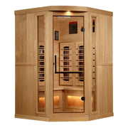 golden designs gdi-8035-03 3 person infrared sauna exterior front view

interior canadian hemlock bench and salt bar golden designs 3 person infrared sauna

infrared heating panels inside golden designs gdi-8035-03 near zero emf

chromotherapy lighting and tempered glass door golden designs 3 person infrared sauna with salt bar